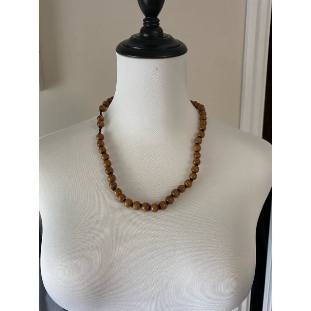 Rustic wood necklace 11 inches